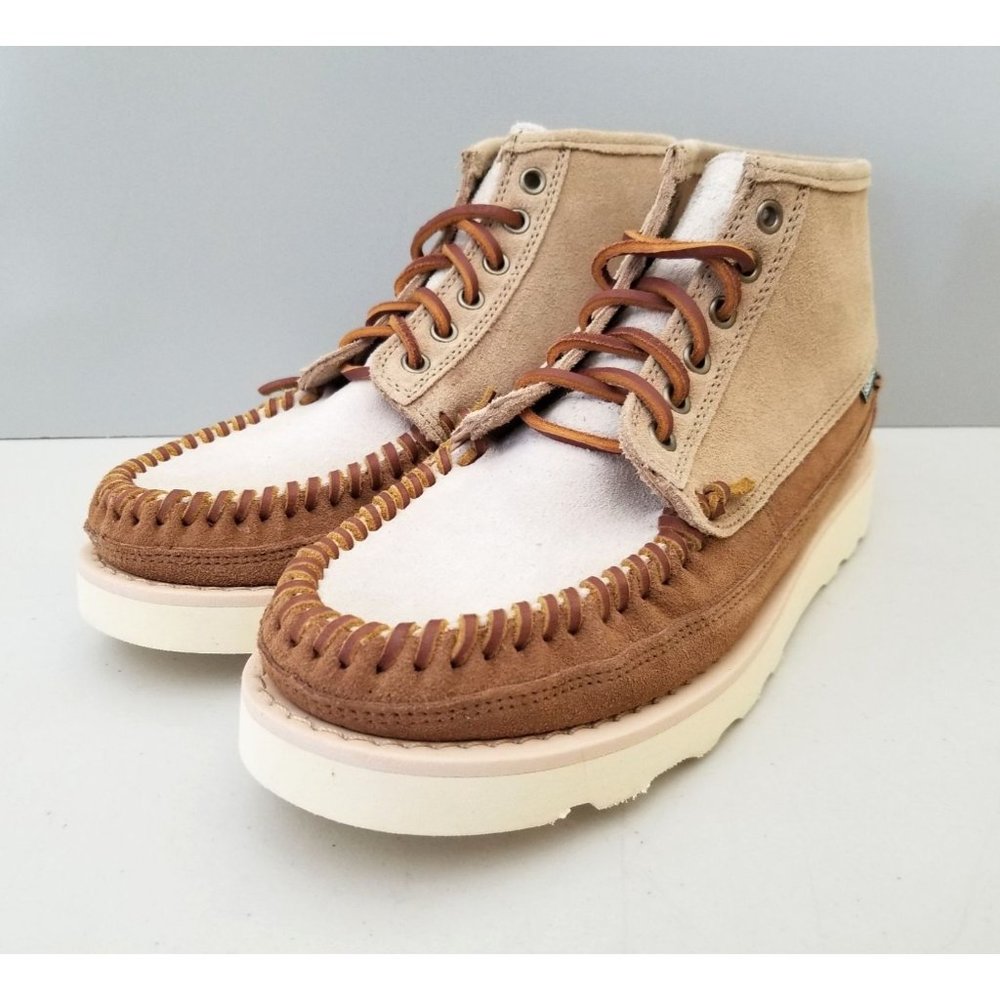 Sebago Keuka Mid Moccasin Boots in Tan Mens Size 8 41.5